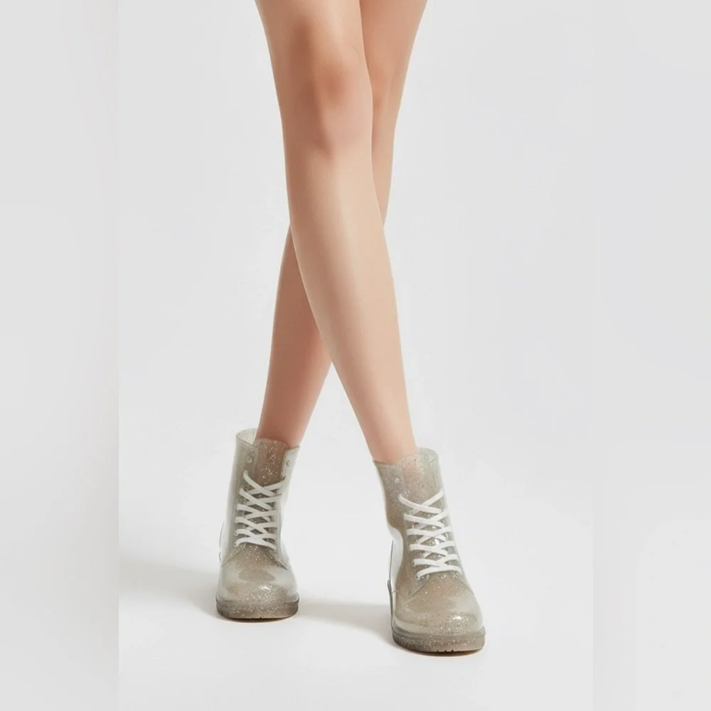 Urban Outfitters Glittery Transparent Boots